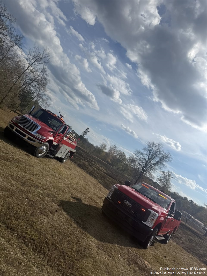 Rapid Grass Fire Contained by Baldwin County Fire Rescue