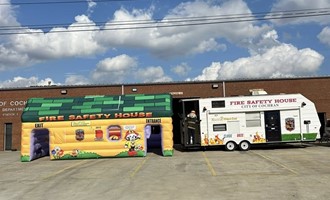Cochran Fire Unveils New Fire Safety Trailer and Inflatable House