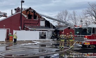 Hudson Fire Member Responds to Commercial Fire While Off Duty