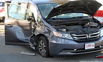Two-Car Crash, Trapello Road in Waltham