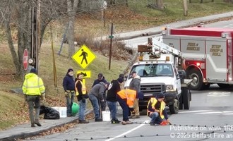 Belfast Fire/Rescue Helps Light Up Downtown for the Holidays