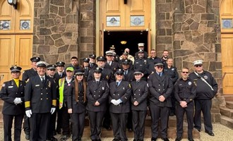 Bristol Borough Fire Association Attends Annual Blue Mass Honoring First Responders