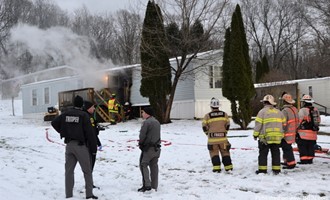 Trailer fire in Conesus