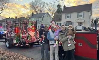 Firefighters, Local 57 Support Holiday Santa Run Across Town