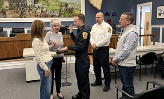 Ryan Sickinger Sworn In as Probationary Firefighter on December 11