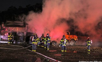 Coram FD Combats Semi Truck Fire