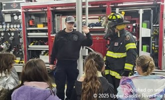 Upper Saddle River Fire Department Hosts Girl Scout Troop for Firehouse Tour