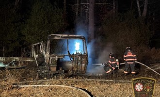 Mutual Aid Response Supports RV Fire on Elmwood Hill Road