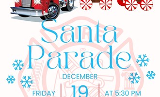 Santa to Ride With Lake Mishnock Fire/Rescue Through Town