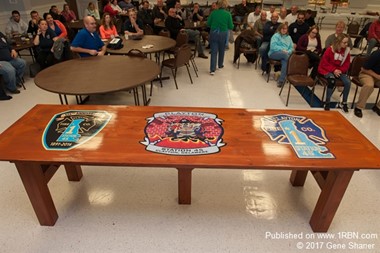 Clayton Fire Company Member Donates Table for Use in Engine Room