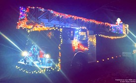 Ladder 1 decorated for Christmas