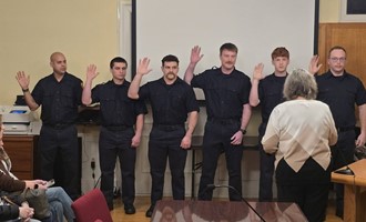 Swansea Fire Department Pins Six New Firefighters