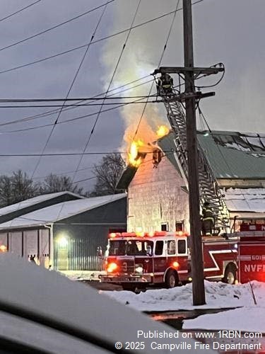 Campville Fire Assists at Second Alarm Structure Fire
