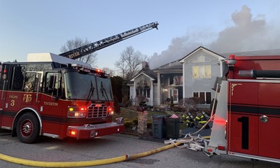 Tiverton Battles Late Afternoon Two-Alarm House Fire