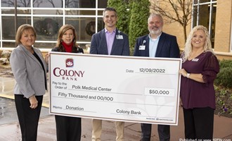 Polk Medical Center Receives $50,000 From Colony Bank