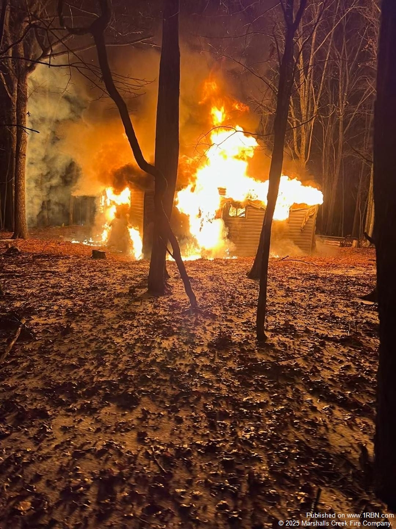 Fully Involved Structure Fire on Pocono Drive