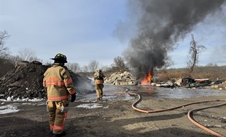 Excavator Fire in Franklin