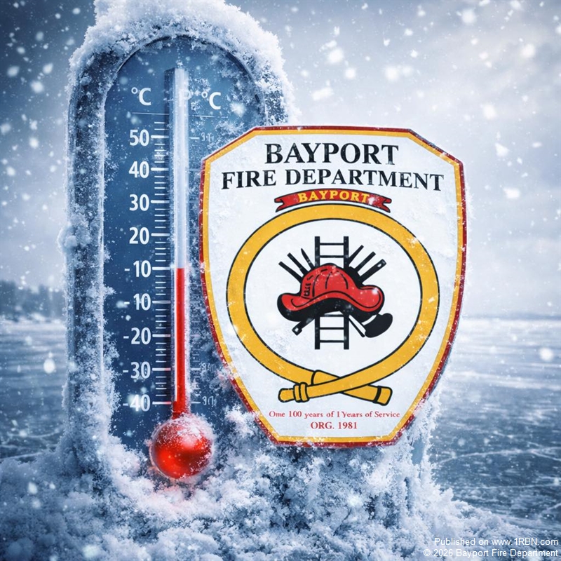 Bayport Fire Department Issues Weather Advisory for Freezing Temperatures and Icy Conditions