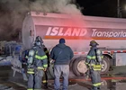 Bay Shore Fire Department Quickly Controls Tractor-Trailer Brake Fire