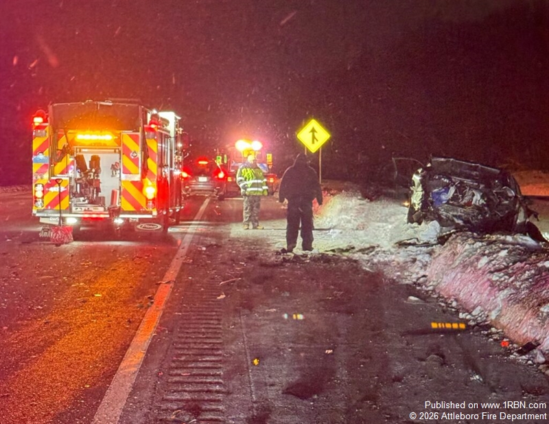 Attleboro Fire Department Responds to Serious Multi-Vehicle Crash on I-95 North