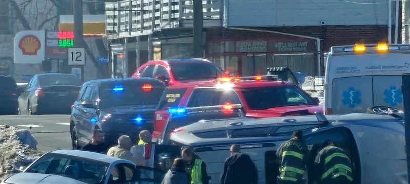 Rollover in Taftville