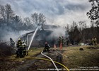 Power Lines Fall On The Truck Company On Scene of A Working Fire In Selkirk