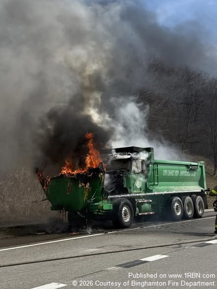Engine 4 Responds to Fully Involved Truck Fire