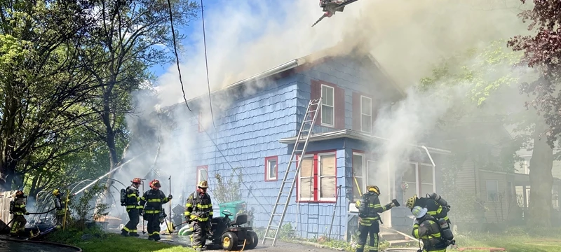 Camper fire spreads to house and garage in Caledonia