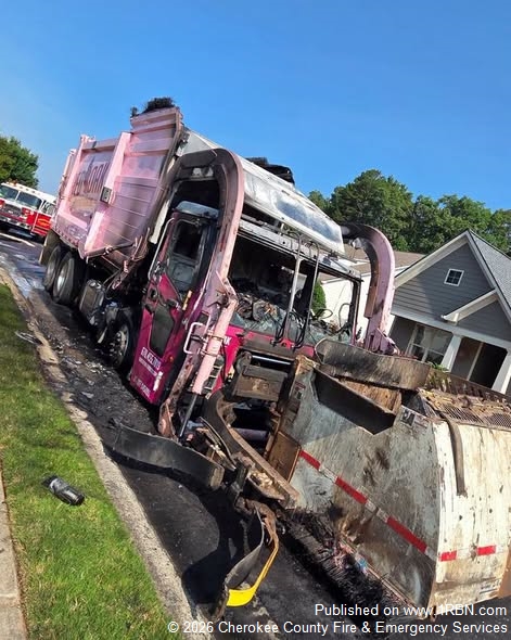 Crews Quickly Contain Fully Involved Garbage Truck Fire in Canton
