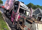 Crews Quickly Contain Fully Involved Garbage Truck Fire in Canton