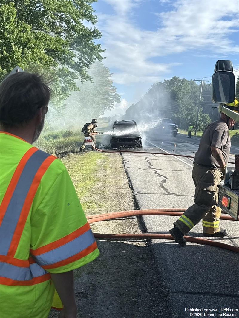 Crews Quickly Extinguish Fully Involved Vehicle Fire on Route 4