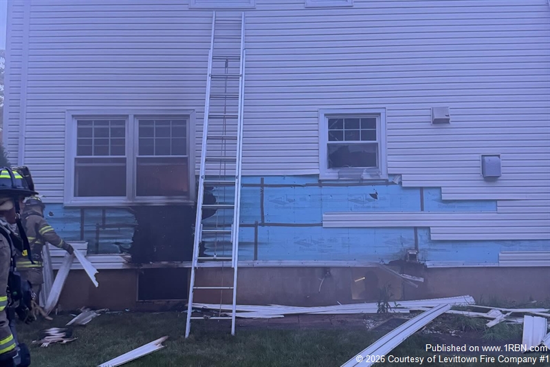 Levittown Firefighters Supported Mutual Aid Structure Fire