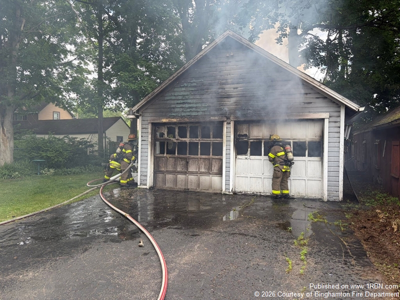 Binghamton Firefighters Contained Two Garage Fires