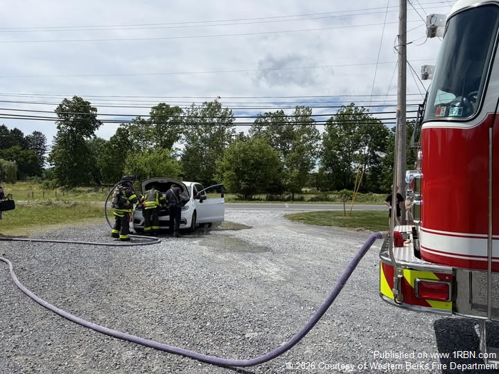 Western Berks Assists at Vehicle Fire in Spring Township
