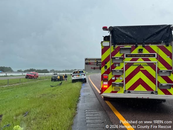 Rollover Crash on Suncoast Parkway Causes Lane Closure