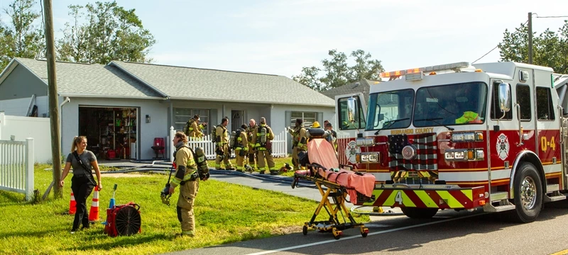 Dwelling fire in Hernando County