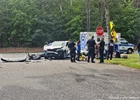 Motorcycle Crash In Shirley Injures One