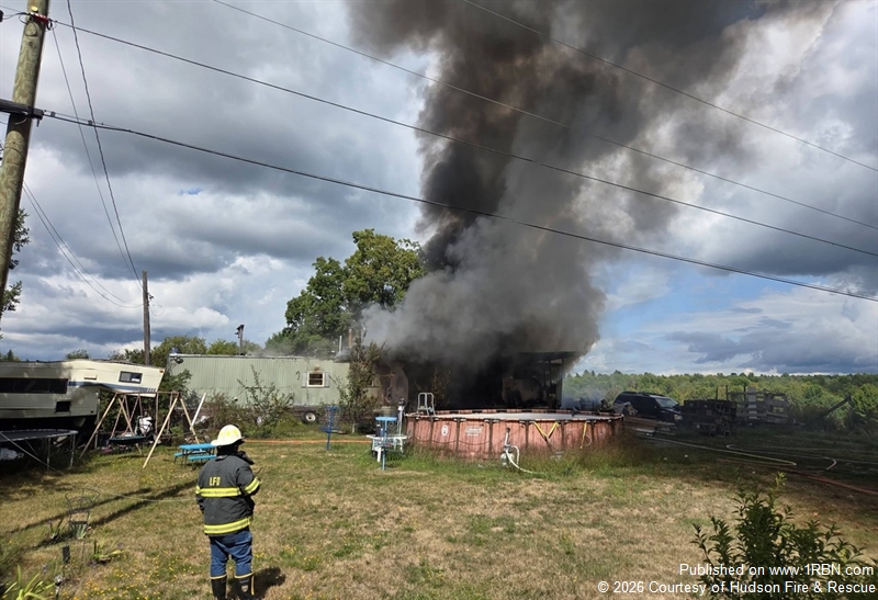 Structure Fire Brings Hudson Fire & Rescue to Bradford