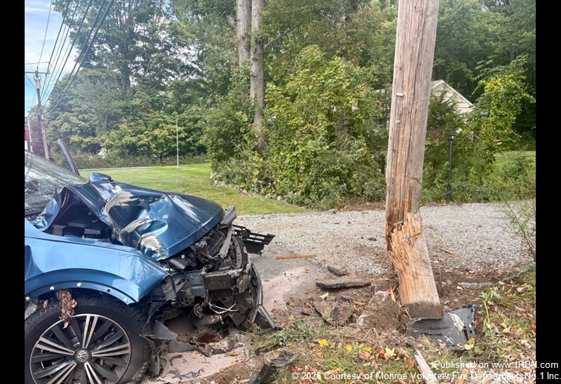Monroe Crews Assisted After Vehicle Hit Utility Pole