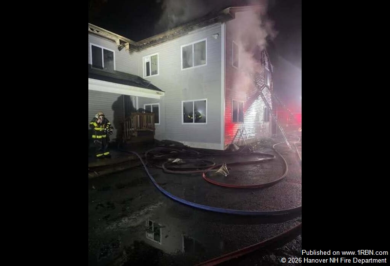 Hanover Deploys Aerial Tower and EMS to Second-Alarm Blaze in Neighboring Lebanon