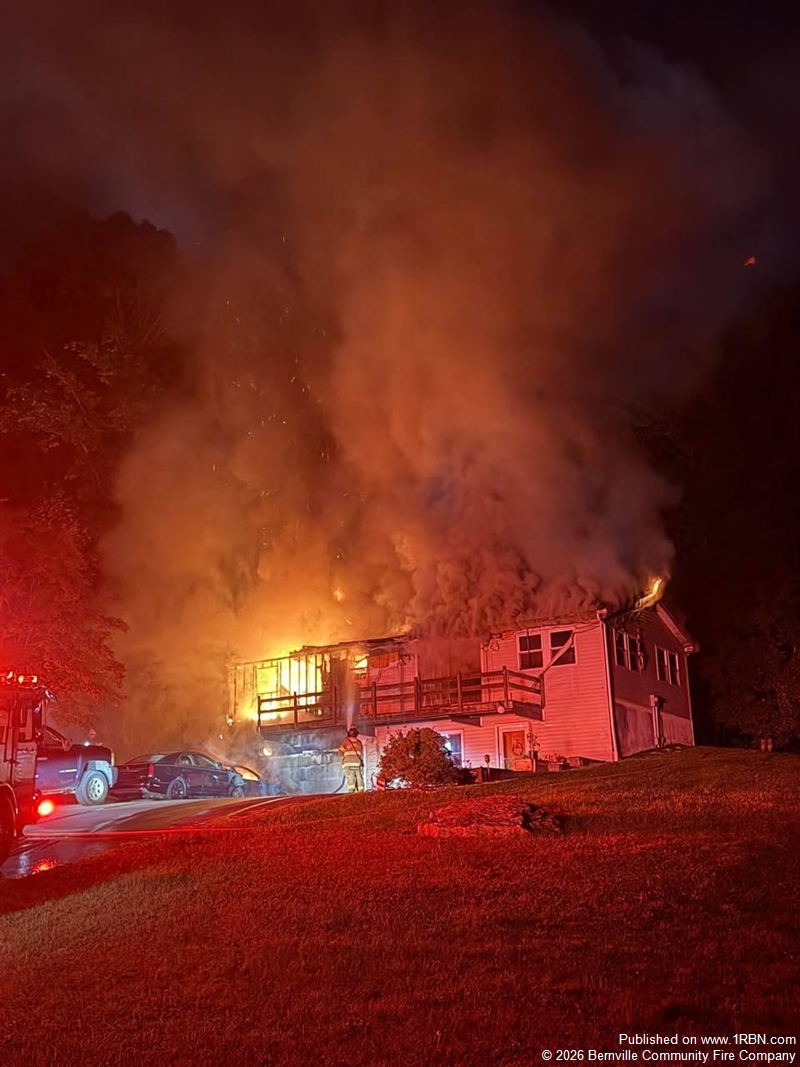 Multiple Fire Companies Respond to North Heidelberg Township House Fire