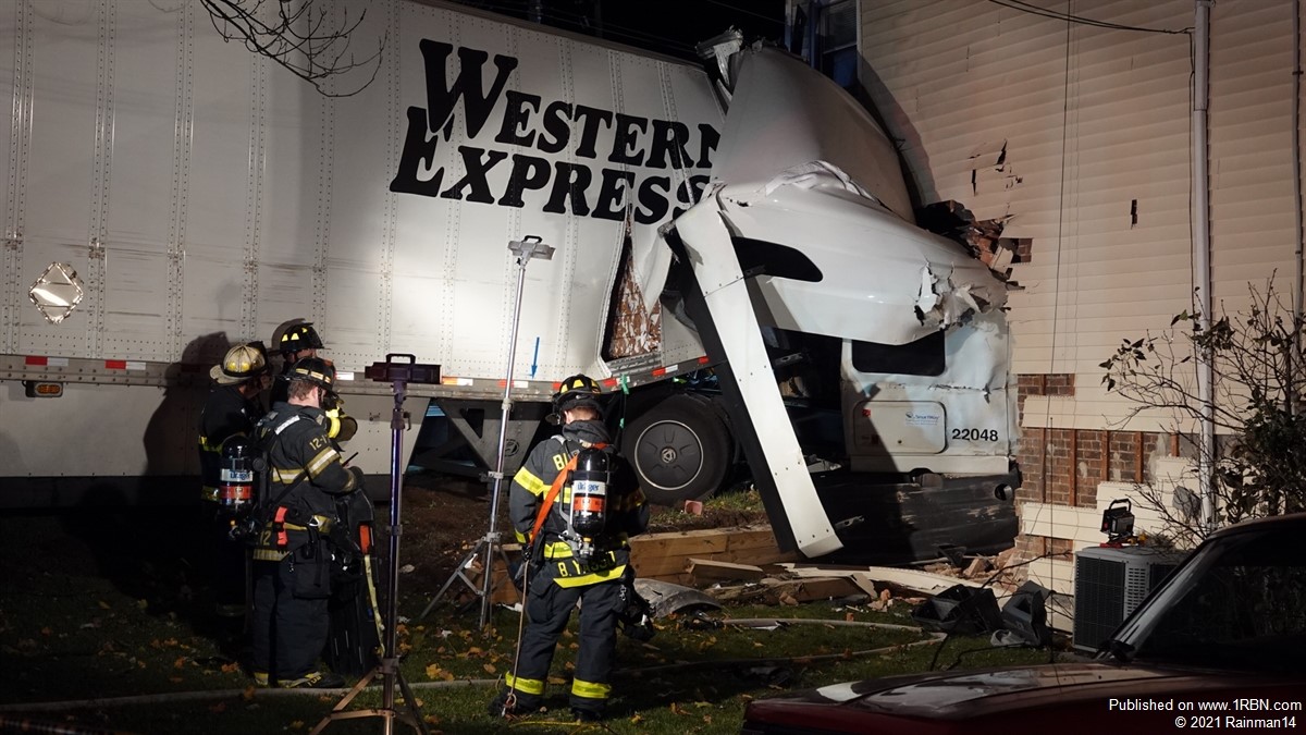 Tractor Trailer Crashes Into Maxatawny House; Pins 2